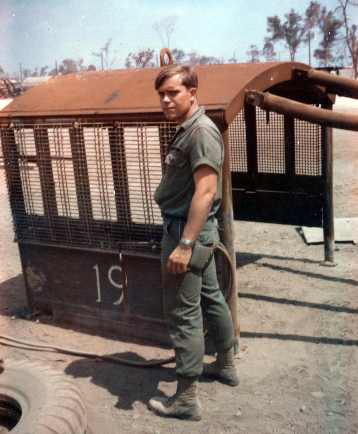 Albert at work on a Rome plow cage in 1968 image