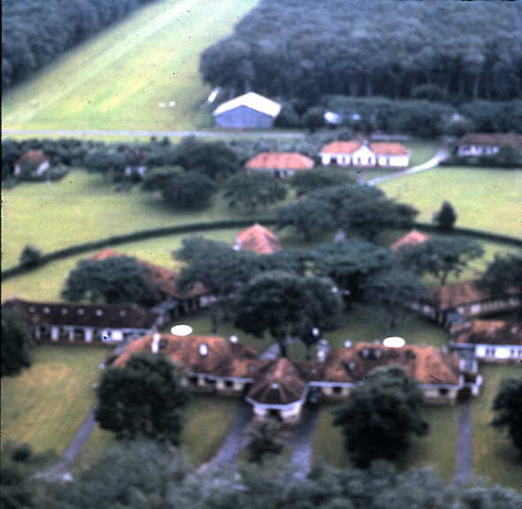 Braddock saw more than war from the air in Vietnam. Here is a French rubber plantation image