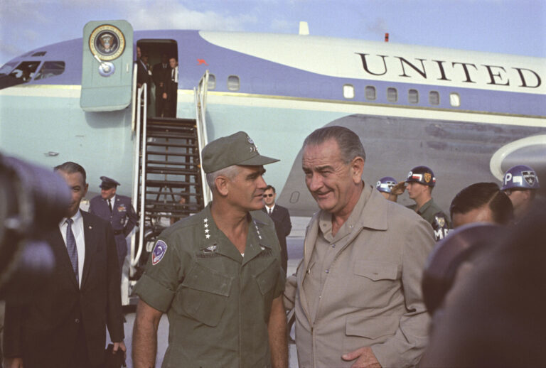 Westmoreland and President Lyndon B. Johnson image