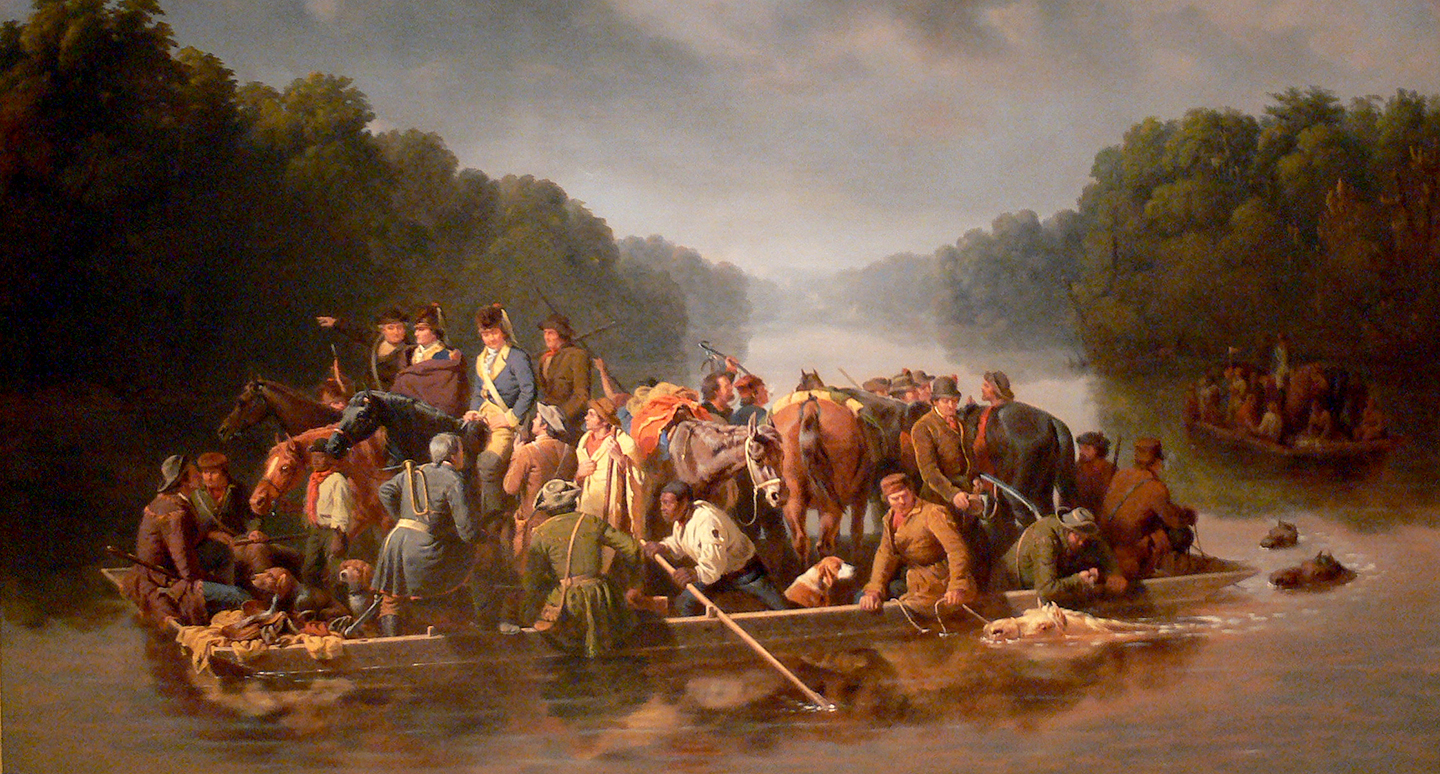 Marion crossing the Pee Dee painting
