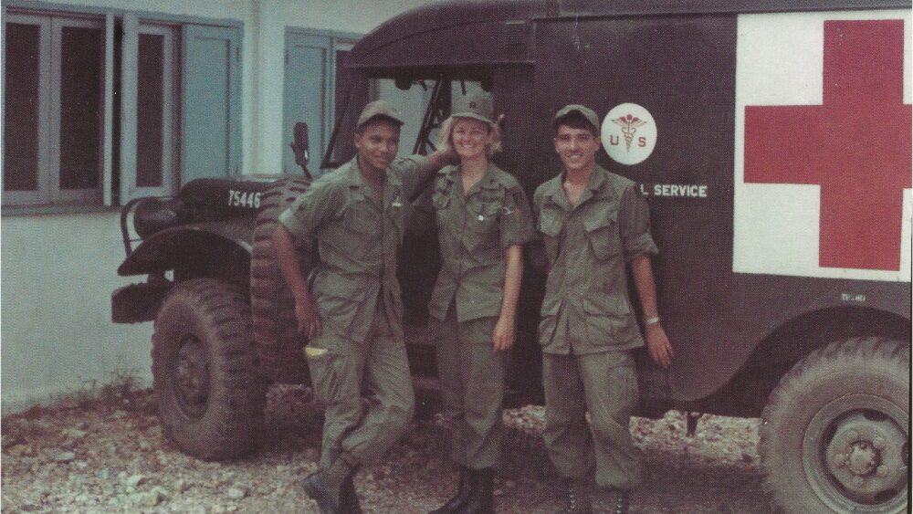Linda Sharp and ambulance image