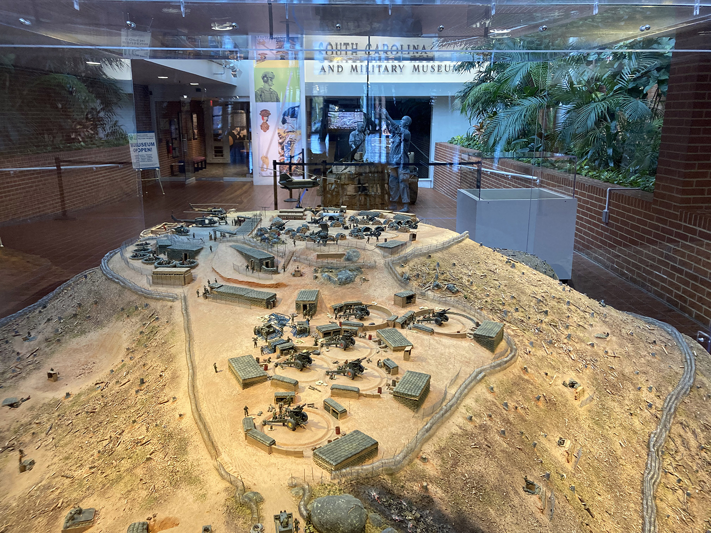 The diorama, with a life-sized display and Relic Room entrance in the background image