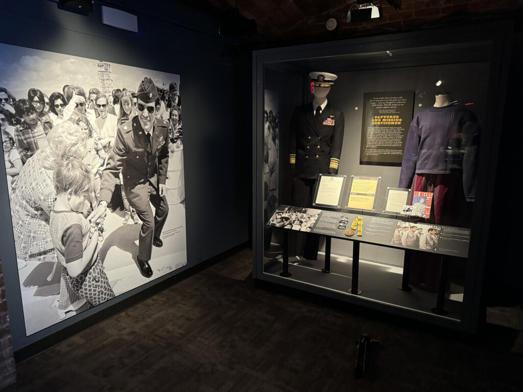 The full display about POWs in the museum’s Vietnam exhibit image