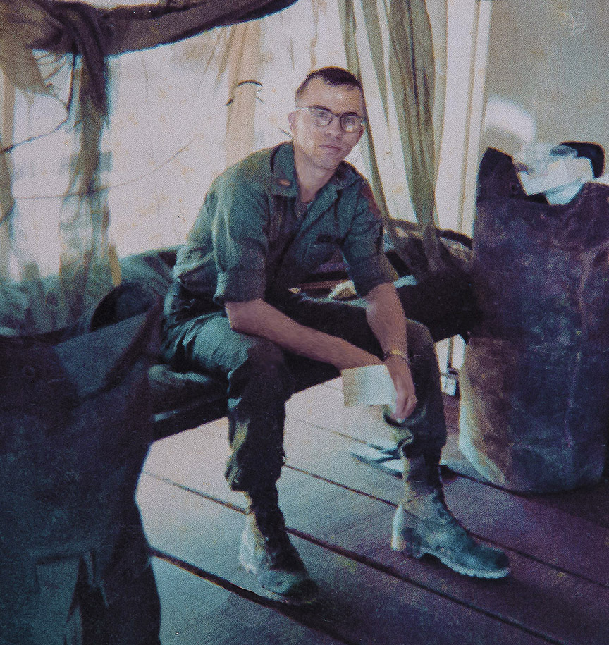Hagell upon arrival in Vietnam image
